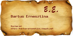 Bartus Ernesztina névjegykártya